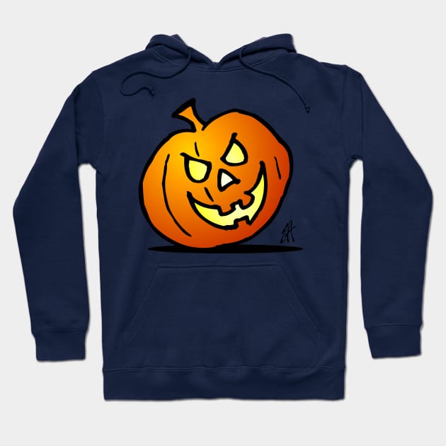 Jack-o'-lantern, Halloween Pumpkin Hoodie by Cardvibes